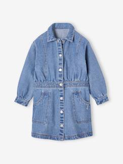 Fille-Robe-Robe en denim boutonnée fille