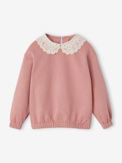 Fille-Pull, gilet, sweat-Sweat-Sweat col fantaisie en macramé fille