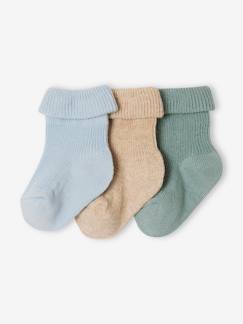 Baby-3er-Pack unifarbene Baby Socken