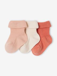 Baby-3er-Pack unifarbene Baby Socken aus Ripp