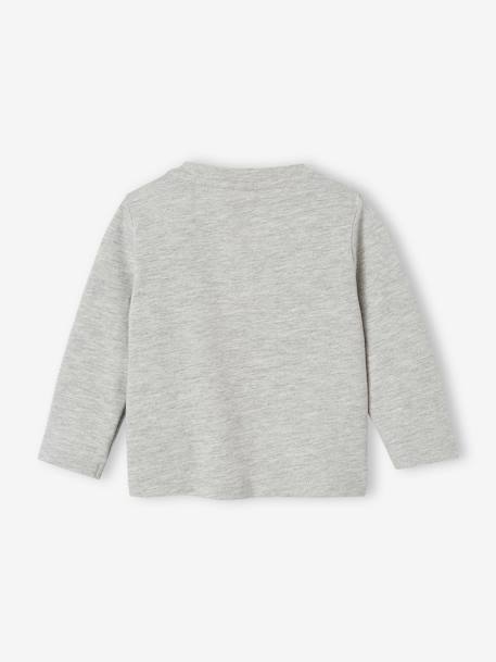 Longsleeve für Baby Jungen ecru+grau meliert+grau meliert+petrol+vanille 