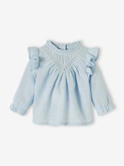 Bébé-Chemise, blouse-Blouse volantée bébé en tissu flammé