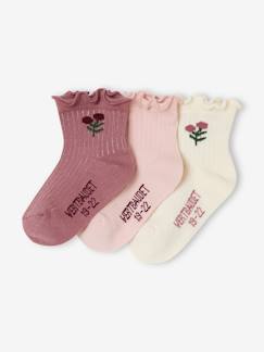 Baby-Socken, Strumpfhose-3er-Pack Mädchen Baby Socken mit Blumen