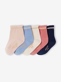 Bébé-Chaussettes, Collants-Lot de 5 paires de chaussettes bébé avec détails scintillants