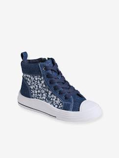 Schuhe-Warme Mädchen High-Sneakers in Jeans-Optik