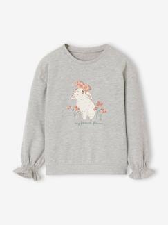 Fille-Pull, gilet, sweat-Sweat-Sweat motif animal détails fantaisie fille