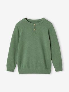 Junge-Pullover, Strickjacke, Sweatshirt-Pullover-Jungen Pullover mit Rundhals und Knopfleiste Oeko-Tex