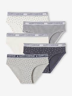 Fille-Sous-vêtement-Culotte-Lot de 5 culottes Happy everyday fille