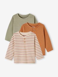 Bébé-T-shirt, sous-pull-T-shirt-Lot 3 tee-shirts en coton bio bébé