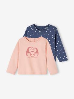 Bébé-T-shirt, sous-pull-T-shirt-Lot de 2 T-shirts bébé manches longues