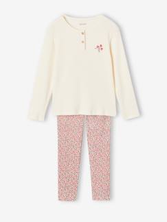 Mädchen-Pyjama, Overall-Mädchen Schlafanzug mit Blumen