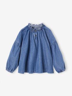 Mädchen-Hemd, Bluse, Tunika-Mädchen Bluse aus Light-Denim