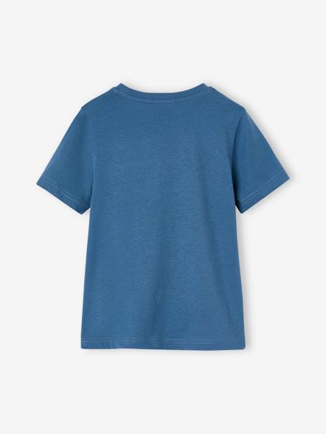 3er-Pack Jungen T-Shirts mit Rundhals Basic gelb+pfauenblau+wollweiß 