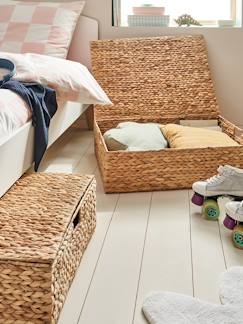 Chambre et rangement-Panier de rangement XL pour dessous de lit en jacinthe d’eau