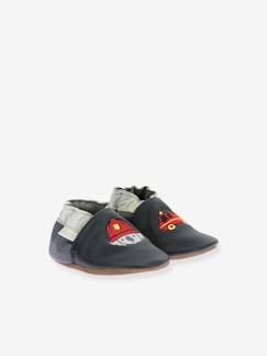 Chaussures-Chaussons cuir souple bébé Badge Fire 974780 - ROBEEZ©