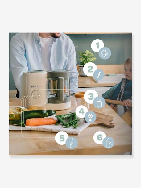 BEABA® 4-in-1-Babykostzubereiter „Babycook Neo' DUNKELBLAU/WEISS+grün; eucalyptus+WEISS/GRAU 