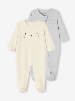 Bébé-Pyjama, surpyjama-Lot 2 dors-bien interlock ouverture zippée mixte