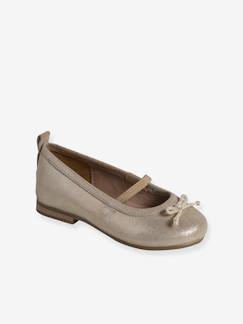 Schuhe-Glänzende Mädchen Leder-Ballerinas