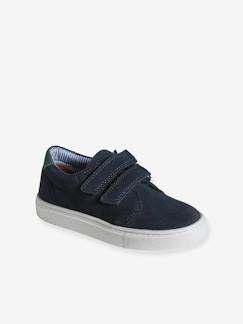 Chaussures-Chaussures garçon 23-38-Derbies scratchés cuir enfant