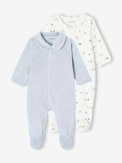 Baby-Strampler, Pyjama, Overall-2er-Pack Baby Samtstrampler mit Bio-Baumwolle