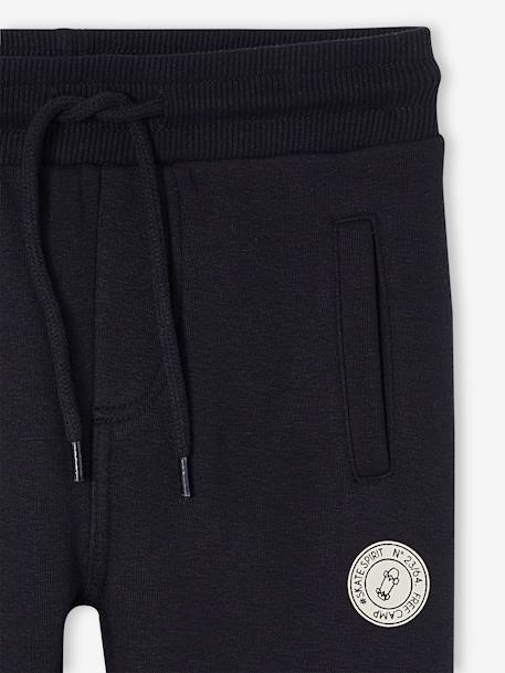 Pantalon jogging Basics garçon en molleton dark bleu ardoise+gris moyen chiné+marine chiné+noir+noir chiné+noisette+ocre+rouge+vert sapin 