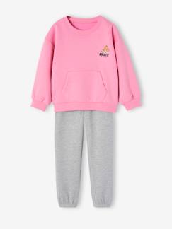 Fille-Vêtements de sport-Ensemble sport sweat + jogging en molleton fille