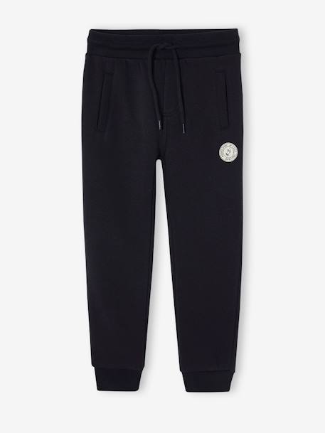 Pantalon jogging Basics garçon en molleton dark bleu ardoise+gris moyen chiné+marine chiné+noir+noir chiné+noisette+ocre+rouge+vert sapin 