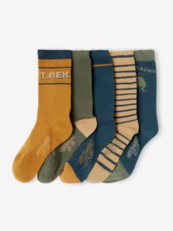 Junge-Unterwäsche-Socken-5er-Pack Jungen Dino-Socken