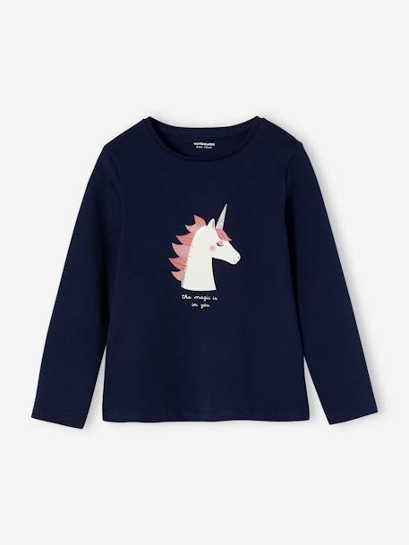 Mädchen Shirt mit Hase dunkelgrau+marine+smaragdgrün 