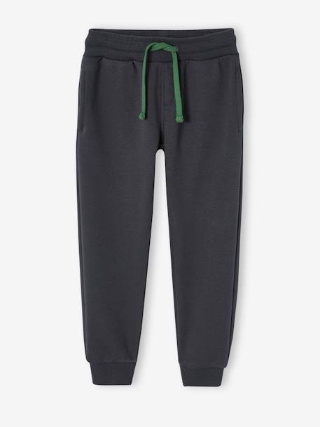 Ensemble sport garçon sweat à capuche et jogging bleu grisé+noix de pécan+vert 