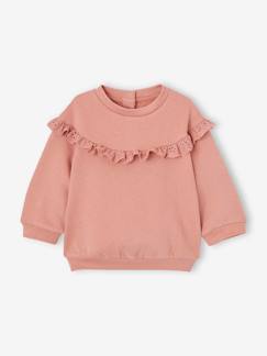 Baby-Pullover, Strickjacke, Sweatshirt-Mädchen Baby Sweatshirt mit besticktem Volant