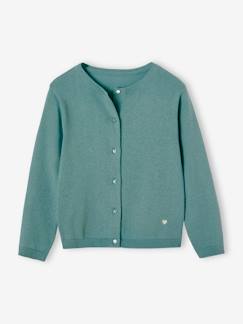 Fille-Pull, gilet, sweat-Gilet-Gilet fille maille fine BASICS