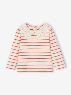 Bébé-T-shirt, sous-pull-T-shirt-T-shirt col brodé bébé manches longues