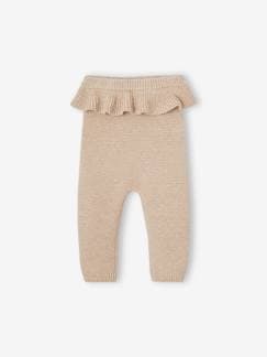 Baby-Hose, Jeans-Baby Strickhose mit Volant Oeko-Tex