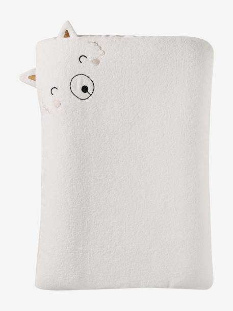 Lot de 2 housses de matelas à langer animaux en éponge bleu grisé+blush+noisette+noix de pécan 