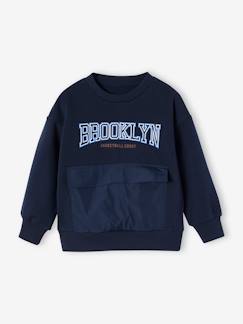 Junge-Pullover, Strickjacke, Sweatshirt-Sweatshirt-Jungen Sport-Sweatshirt BROOKLYN mit Recycling-Polyester