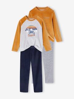 Junge-Pyjama, Overall-2er-Pack Jungen Samt-Schlafanzüge WOLF Oeko-Tex