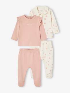 Baby-Strampler, Pyjama, Overall-2er-Pack Baby Schlafanzüge, Interlock-Jersey mit Vögeln Oeko-Tex