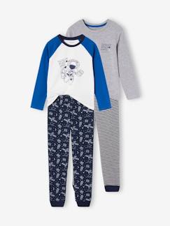 Junge-Pyjama, Overall-2er-Pack lange Jungen Schlafanzüge mit Weltraum-Print