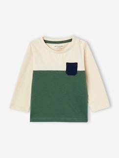 Bébé-T-shirt, sous-pull-T-shirt colorblock bébé bio personnalisable