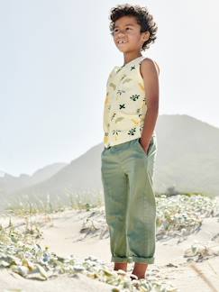 Garçon-Pantalon garçon coton/lin léger