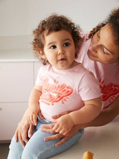 Fille-Tee-shirt fille Family team collection capsule vertbaudet et Studio Jonesie en coton bio