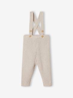 Baby-Hose, Jeans-Baby Strickleggings mit Trägern Oeko-Tex