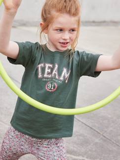 Mädchen-T-Shirt, Unterziehpulli-T-Shirt-T-Shirt "Team" - Sport Mädchen