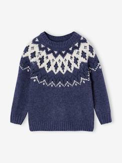 Junge-Pullover, Strickjacke, Sweatshirt-Jungen Jacquard-Pullover