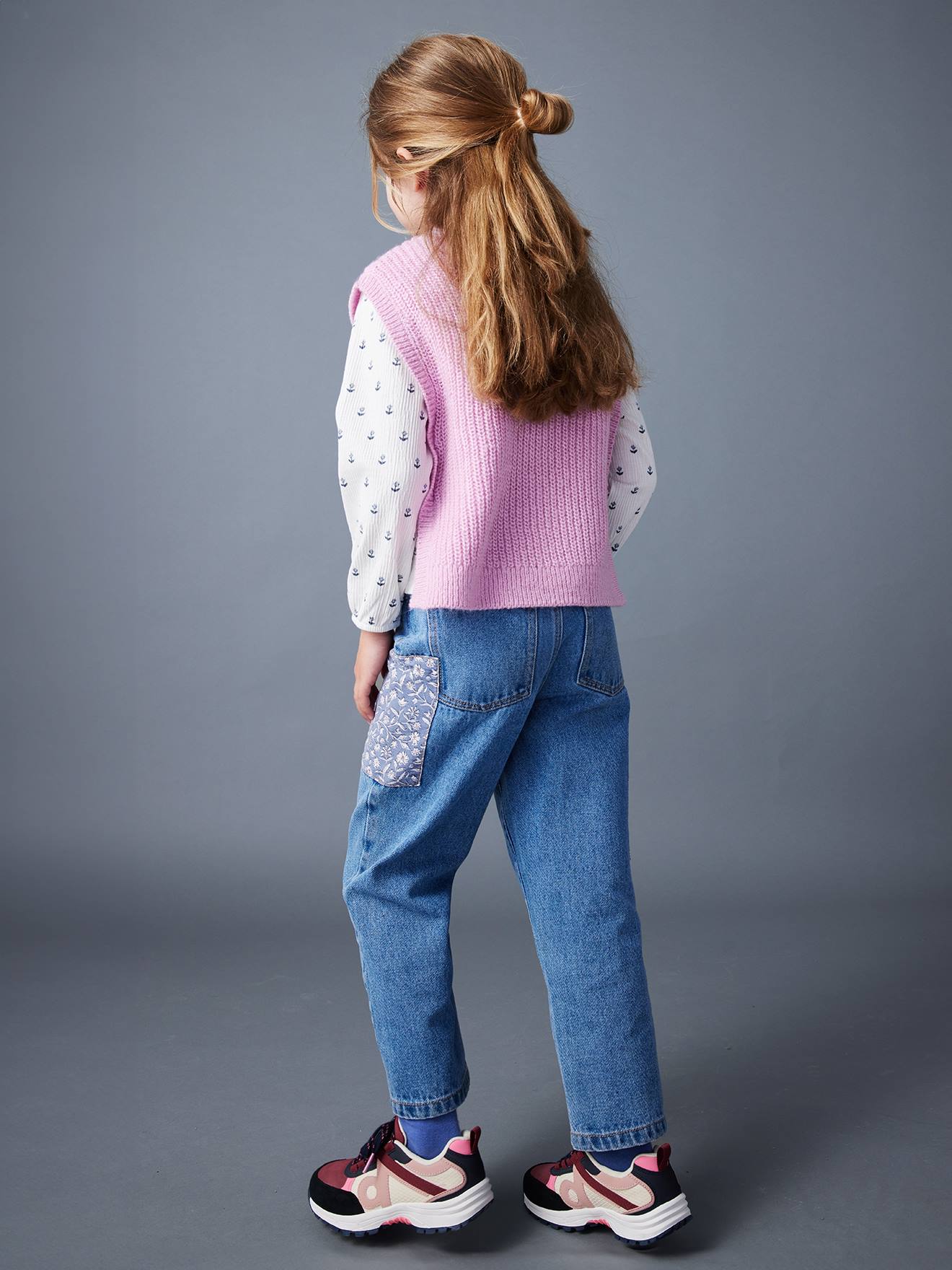 Jean Fille Motif Fleurs Taille 9-12 Mois - Neuf Sans étiquettes
