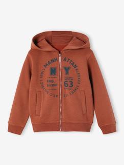 Junge-Pullover, Strickjacke, Sweatshirt-Sweatshirt-Jungen Sport-Kapuzensweatjacke mit Reissverschluss BASIC