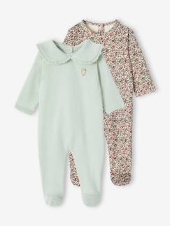 Baby-Strampler, Pyjama, Overall-2er-Pack Baby Strampler aus Sweatware Oeko-Tex