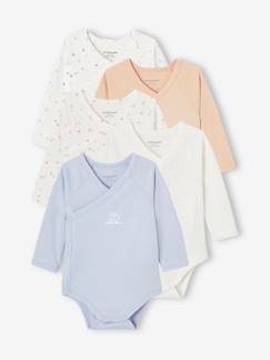 Baby-Body-5er-Pack Baby Langarm-Bodys in Schlupfform mit Eichhörnchen, Bio-Baumwolle