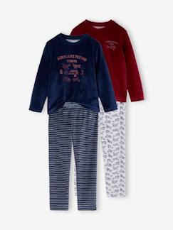 Junge-Pyjama, Overall-2er-Pack Jungen Samt-Schlafanzüge FLUGZEUG Oeko-Tex